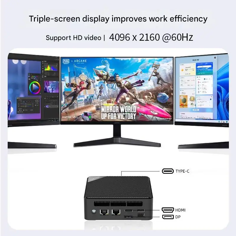 Intel N150/N100 Mini PC Micro NUC رباعي النواة لسطح المكتب للأعمال، هيكل صغير محمول NAS - حساب مدمج من فئة الأعمال #5