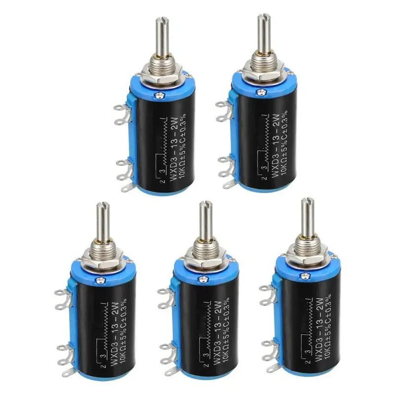 WXD3-13-2W Precision Potentiometer/220/470/680/1K 2.2K 4.7K 5.6K 6.8 K10K 47K 100K Ohm Wirewound Multi-Turn Potentiometer