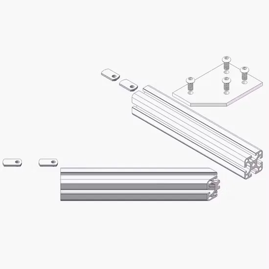 2pcs 4 Holes 90 Degree Joint Board Plate L-type Corner Angle Bracket Connection Joint for 2020 3030 4040 Aluminum Profile Silver