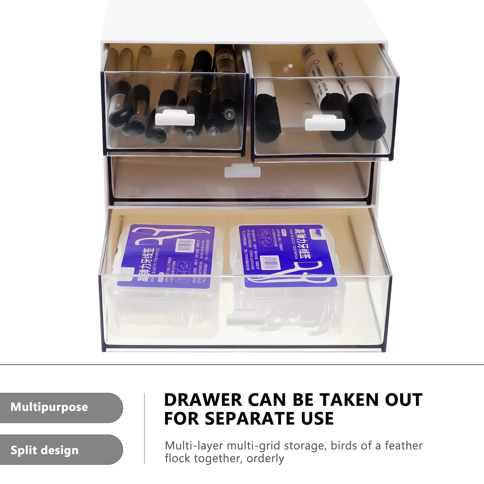 

1pc Desktop Cosmetics Multi Layer Storage Box Makeup Holder Multi-Layer Storage Box Rack For Small Items Tidy Home