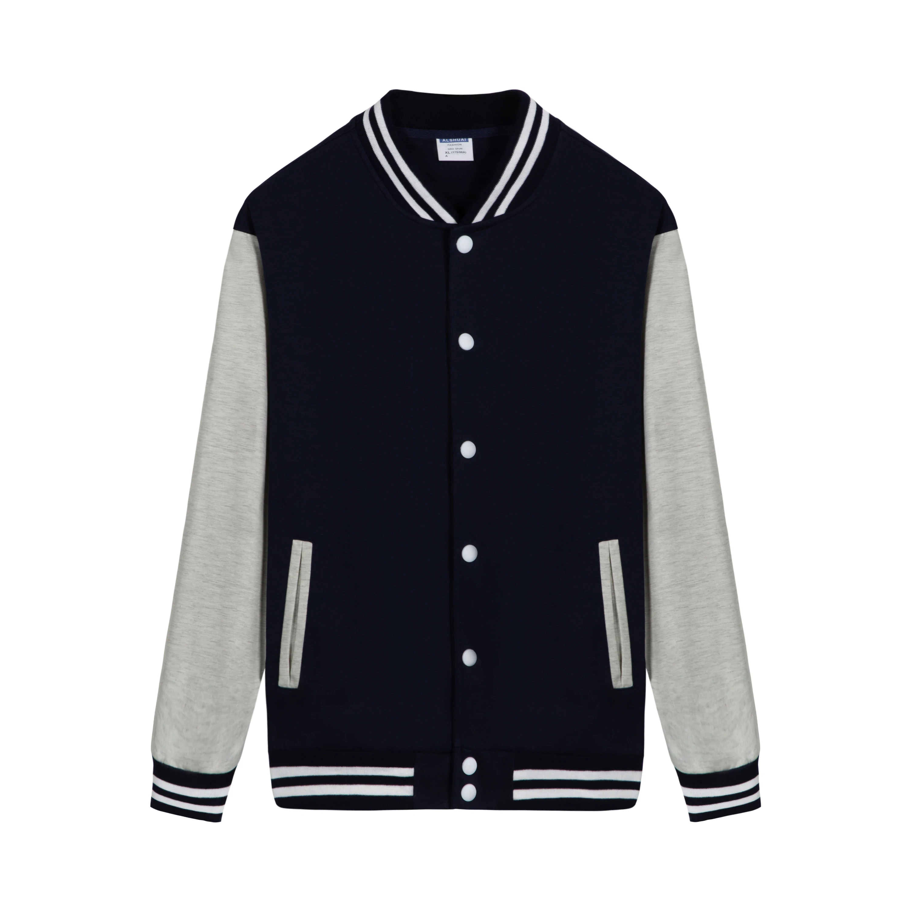 

New Men's Baseball Jacket Street Clothing Casual Spring and Autumn Clothing Splicing Decorative Button Casual Clothing