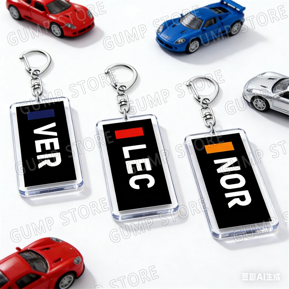 Hot Cool Racing Car Drivers Name Tag Keychains for Women Accessories Bag Motorsport Keyrings Jewelry Friends Fans Friends Gifts view 5