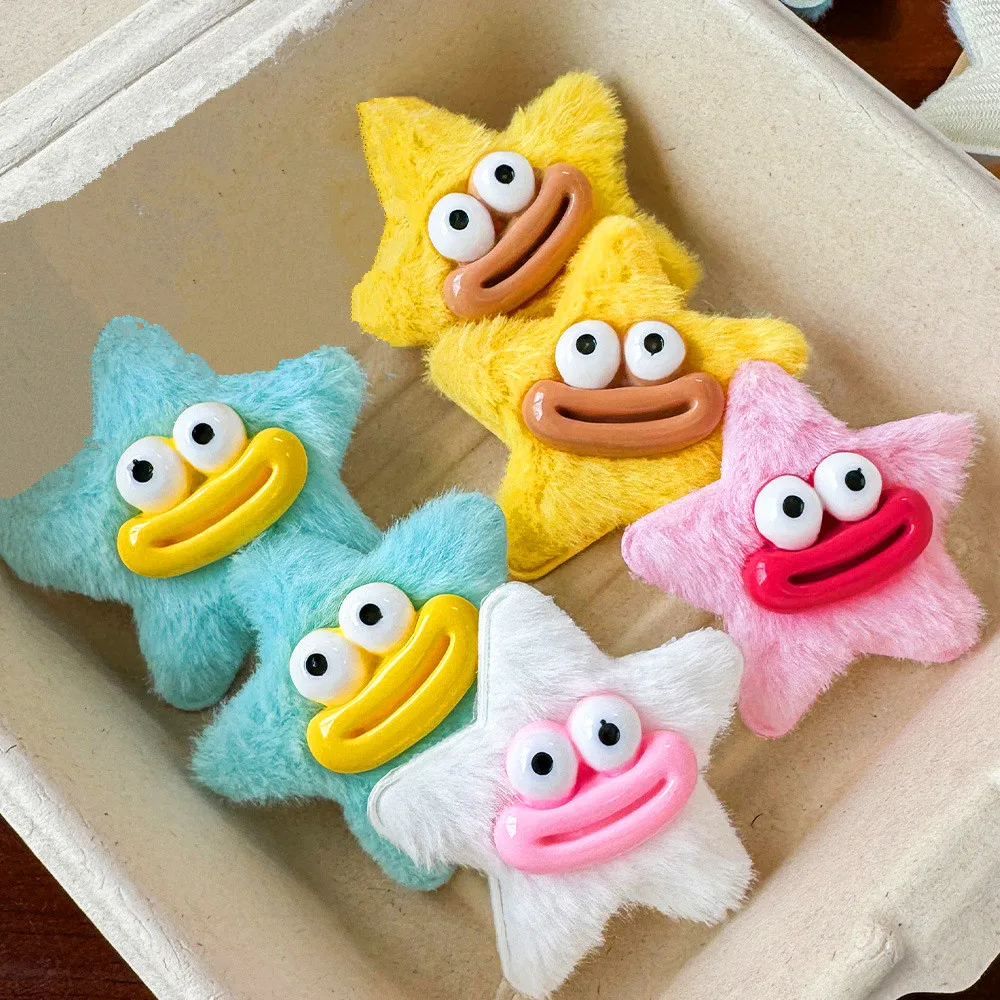 10PCS Baby Shower Favor Plush Star Duckbill Clip Kids Birthday Party Supply Gift Girl Cute Giveaway Souvenir