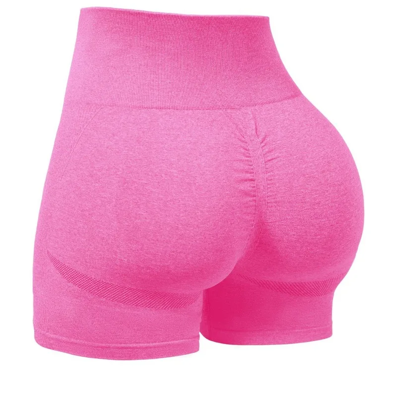 سلس اليوغا السراويل النساء محبوك بنطال رهيف عالية المرونة الصالة الرياضية تجريب الجري السراويل مثير الورك رفع ثلاث نقاط السراويل #4