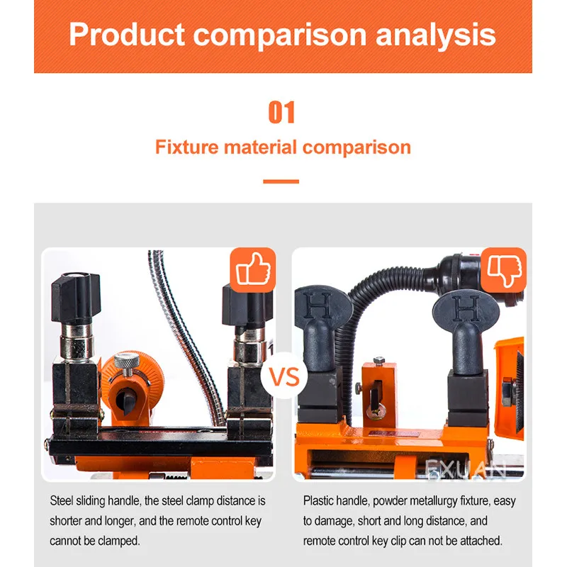 Horizontal AC/DC dual-purpose machine with key,key duplicating machine,double-head manual multi-function blade lock