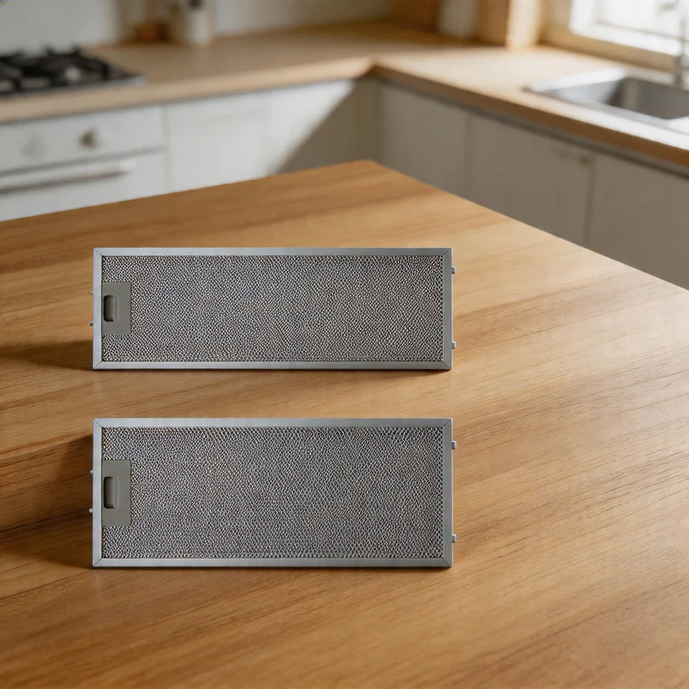 For Daily Cooking Silver Range Hood Filter Aluminum Range Hood Filter Metal Mesh Filter Tool-free Installation