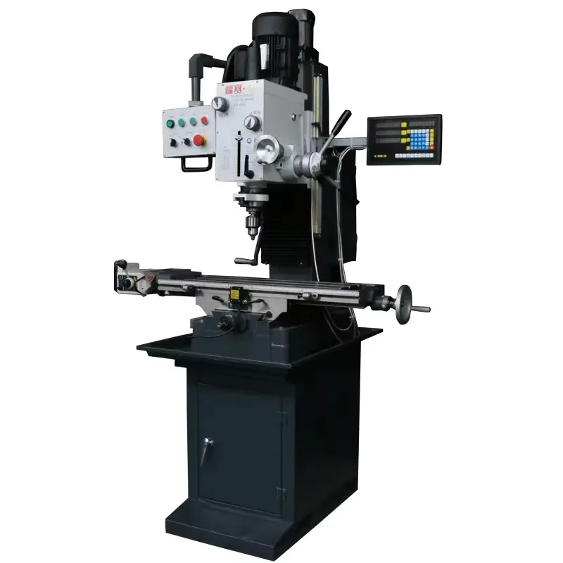 CE Approved 1500W Fusai Fs-45S 3-Axis Metal Digital Readout Drilg And Milg Hine With Max Drill/Mill Capacity Of 45/80Mm