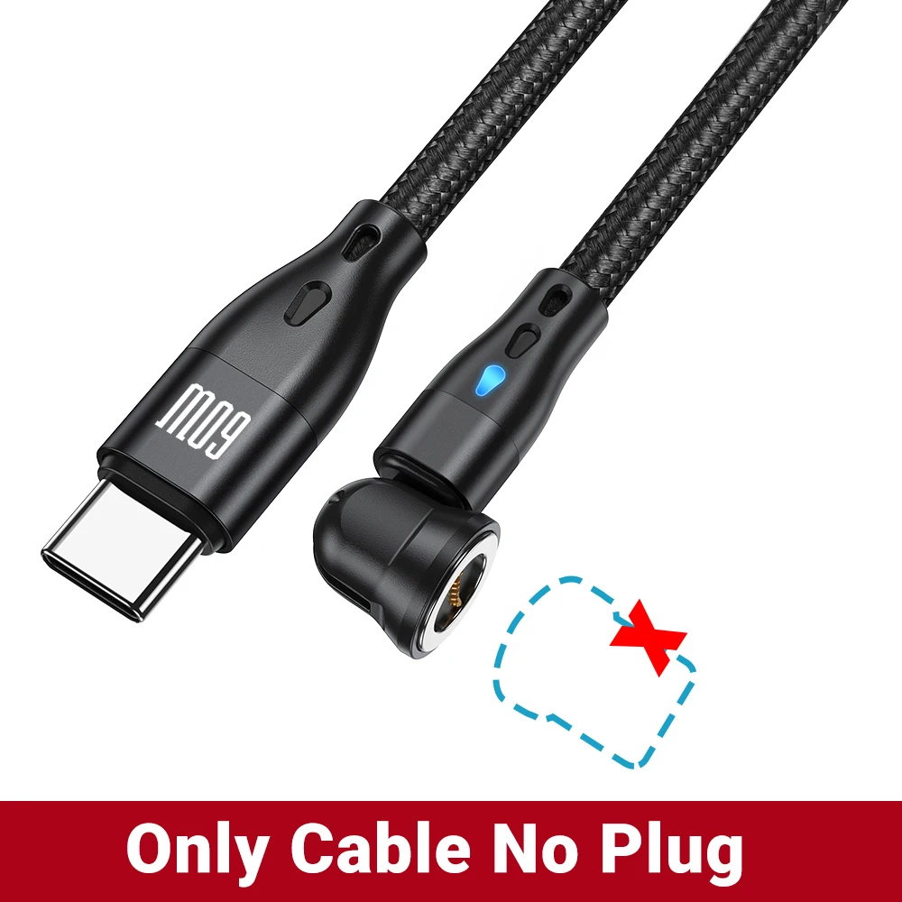 AUFU PD 60W Magnetkabel Typ C auf USB C-Kabel Schnellladung Magnetisches USB-Typ-C-Kabel für iPhone MacBook iPad Xiaomi Samsung