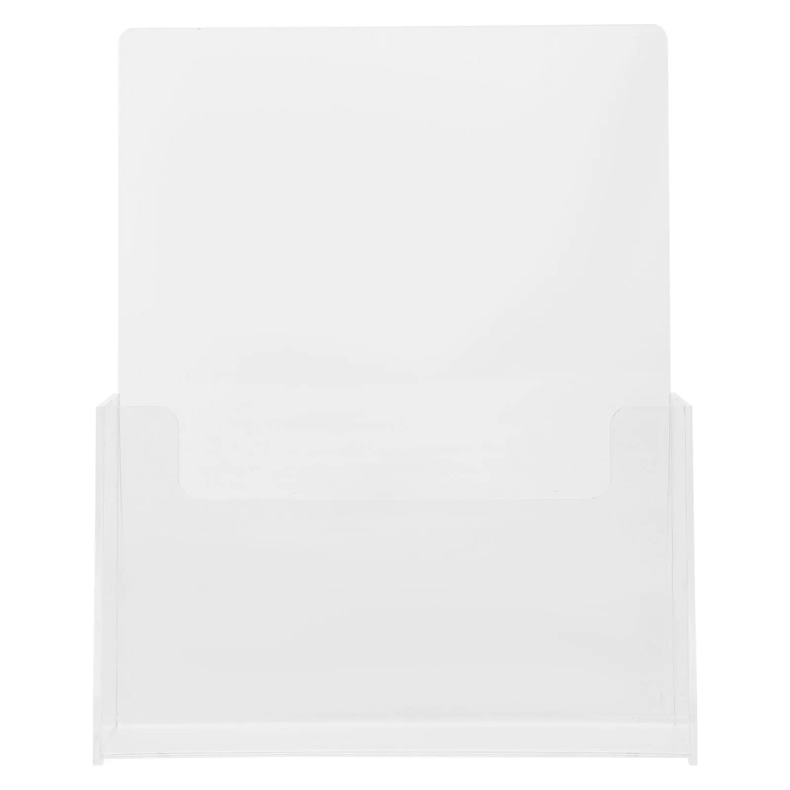 

1pc Clear Acrylic Display Stand 8.5X11 Inch Space-Saving Brochure Holder For Tabletop Magazine Literature Organizer Desktop