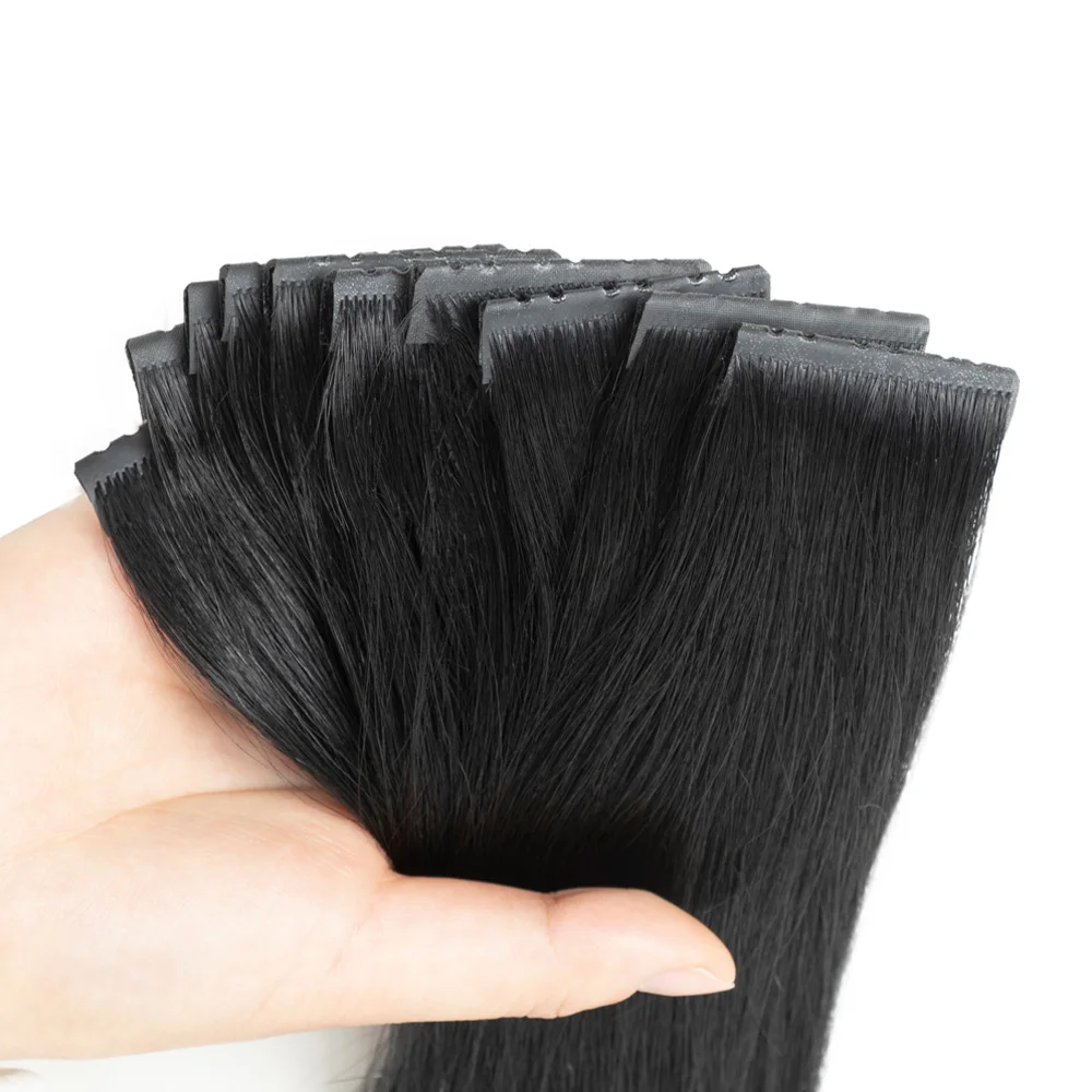 Bruin Onzichtbare Twin Tabs Haar Inslag Human Hair Extensions Recht Injecteren PU Gat Inslag Microlinks XO Inslag Blond 10 stks/pak