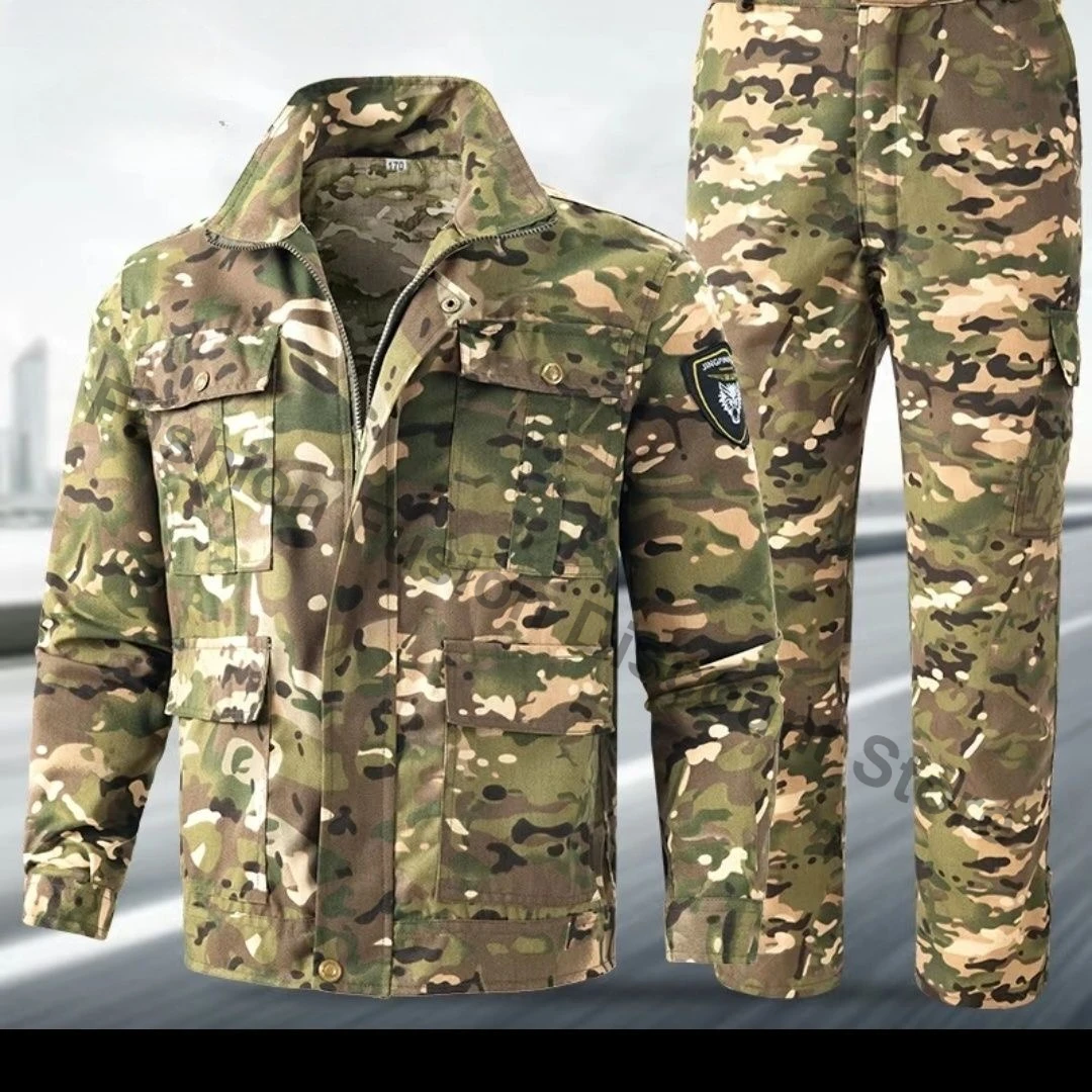 Outdoor Uniform Men's Soft Tracksuit Suit Black Python Pattern Wear-resistant Overalls Labor Insurance Cloth Men Soft Tracksuit