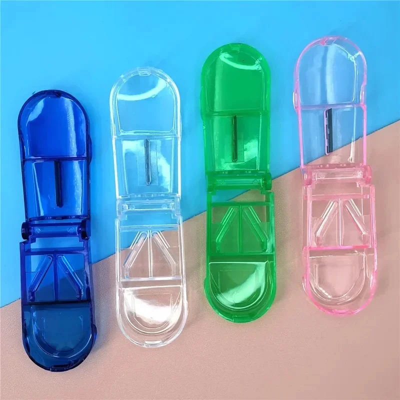 1-4Pcs Pill Cutter Medicine Box Pill Cutting Splitter Drugs Tablet Cutter Divider Storage Case Pill Box Cases & Splitter