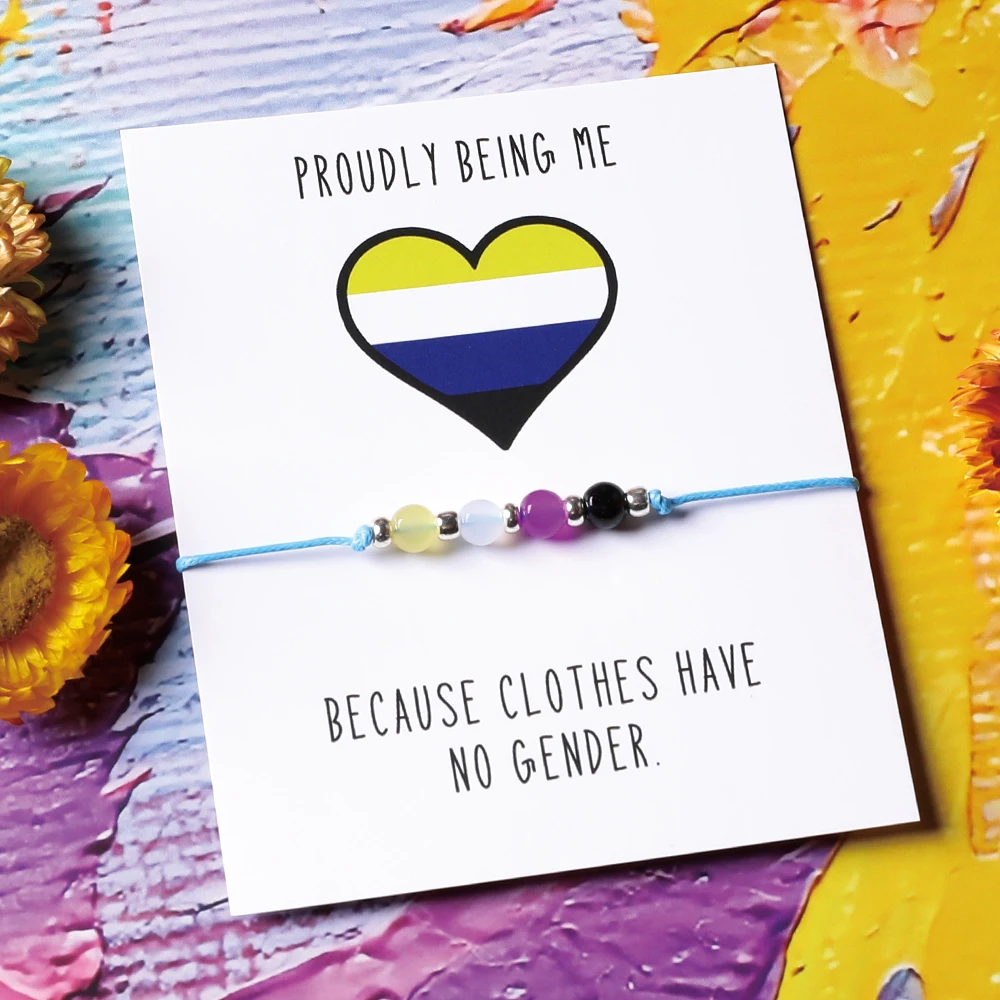 فخر الرغبات سوار أصفر أبيض أرجواني أسود 4 ألوان غير ثنائي سوار غير ثنائي مجوهرات النساء الرجال الحب هو الحب سوار #4