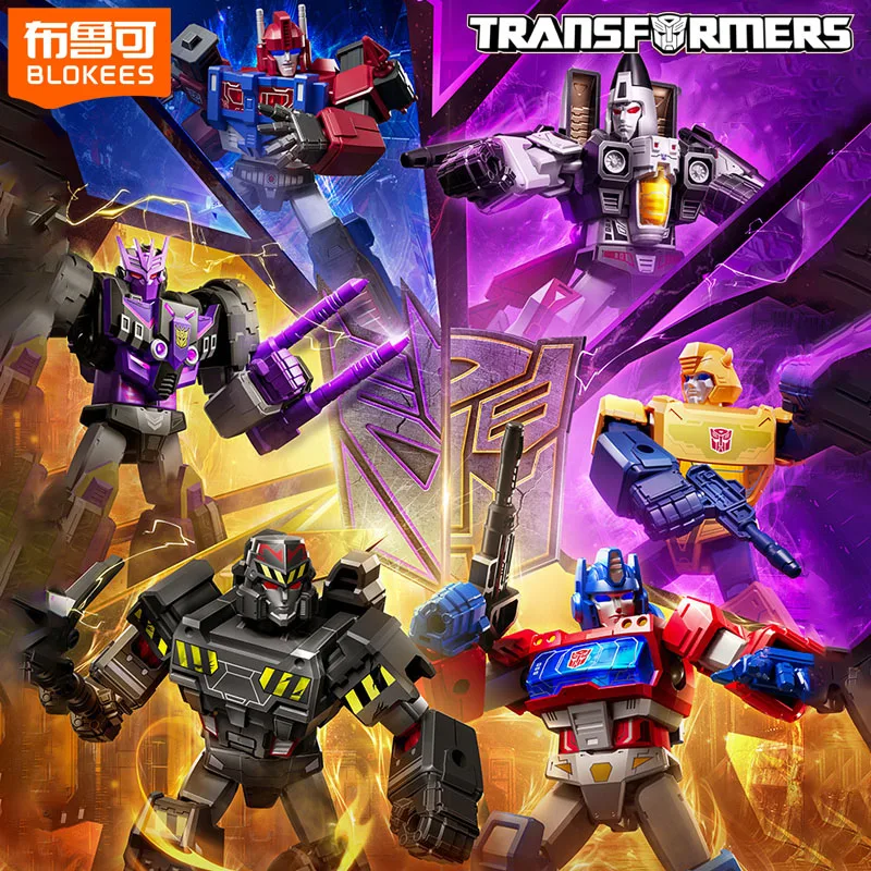 BLOKEES Transformers Shining Version 3rd Edition Building Blocks Man Assembled Toys Miner Megatron Orion Model Collection Gifts