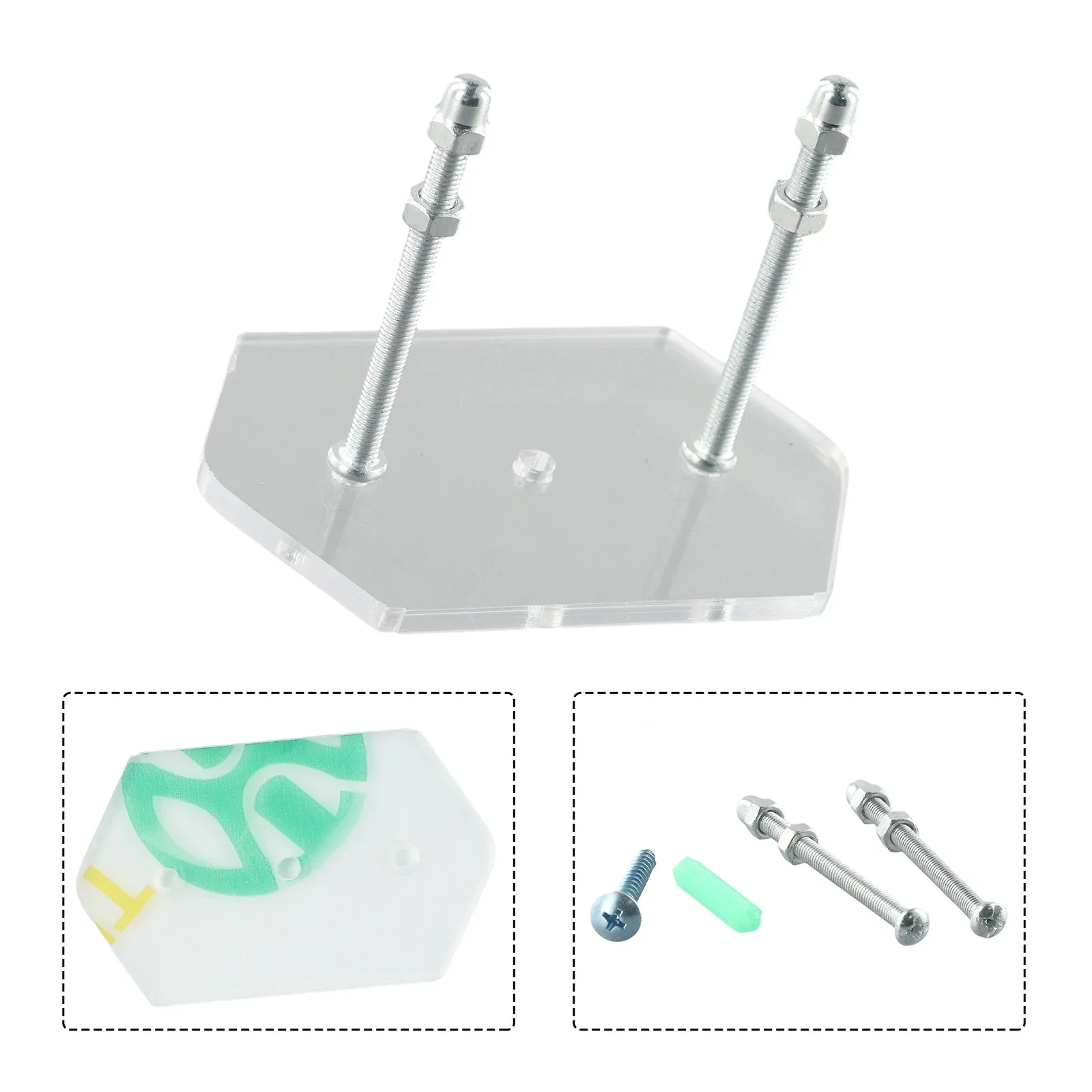 Estante para monopatín de montaje en pared con tornillos + colgador de pernos, accesorios de lujo para monopatín, duradero, negro/blanco/transparente
