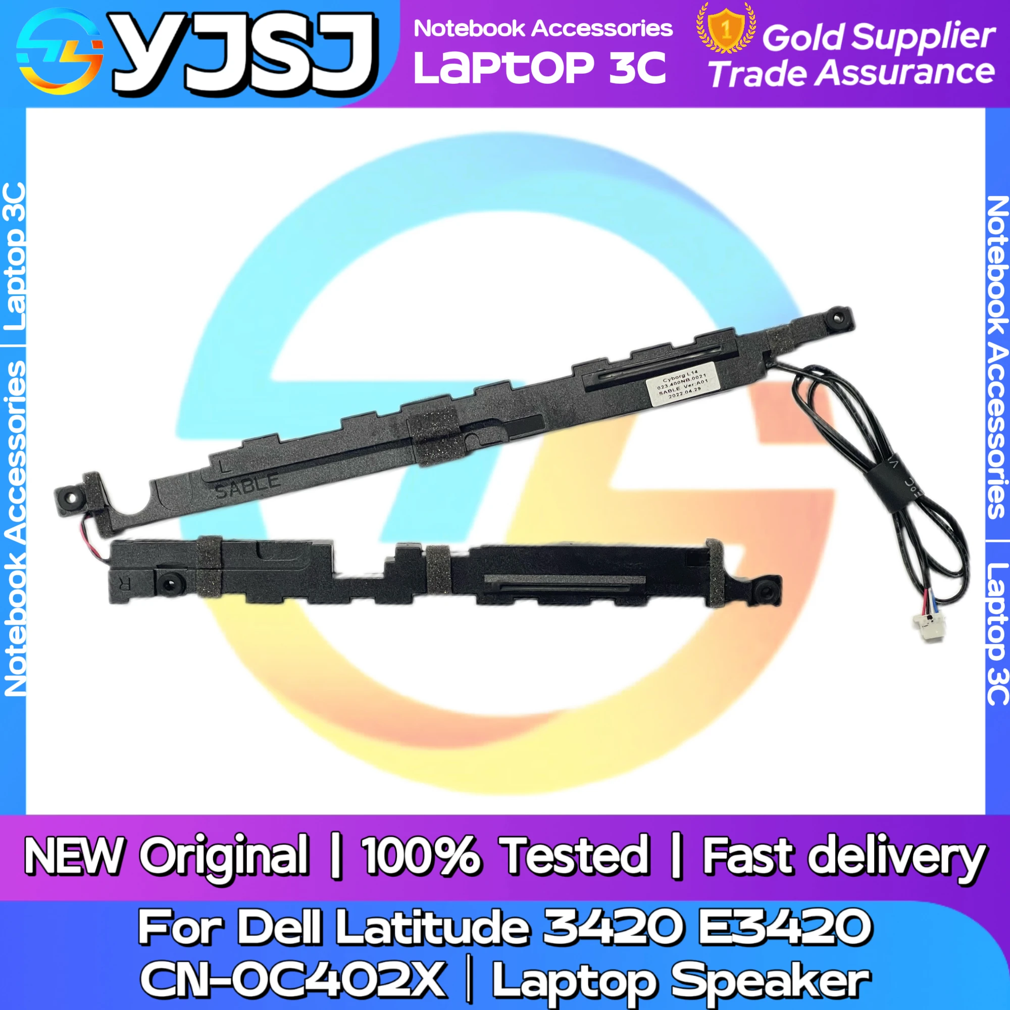 New Original Laptop Notebook Audio Speaker For Dell Latitude 3420 E3420 built-in speaker horn audio  CN-0C402X 023.400NB.0001