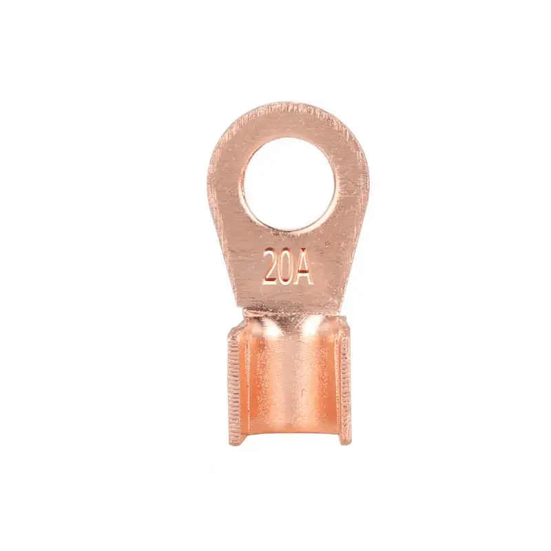 100 قطعة OT-20A حلقة مفتوحة نوع سلك كابل موصل غير معزول العروات النحاسية العارية محطات تجعيد