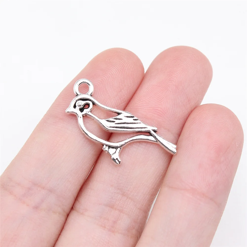 Charms DIY Jewelry Accessories Bulk Zinc Alloy Bird Pendant For Handmade Craft Bracelet Necklace