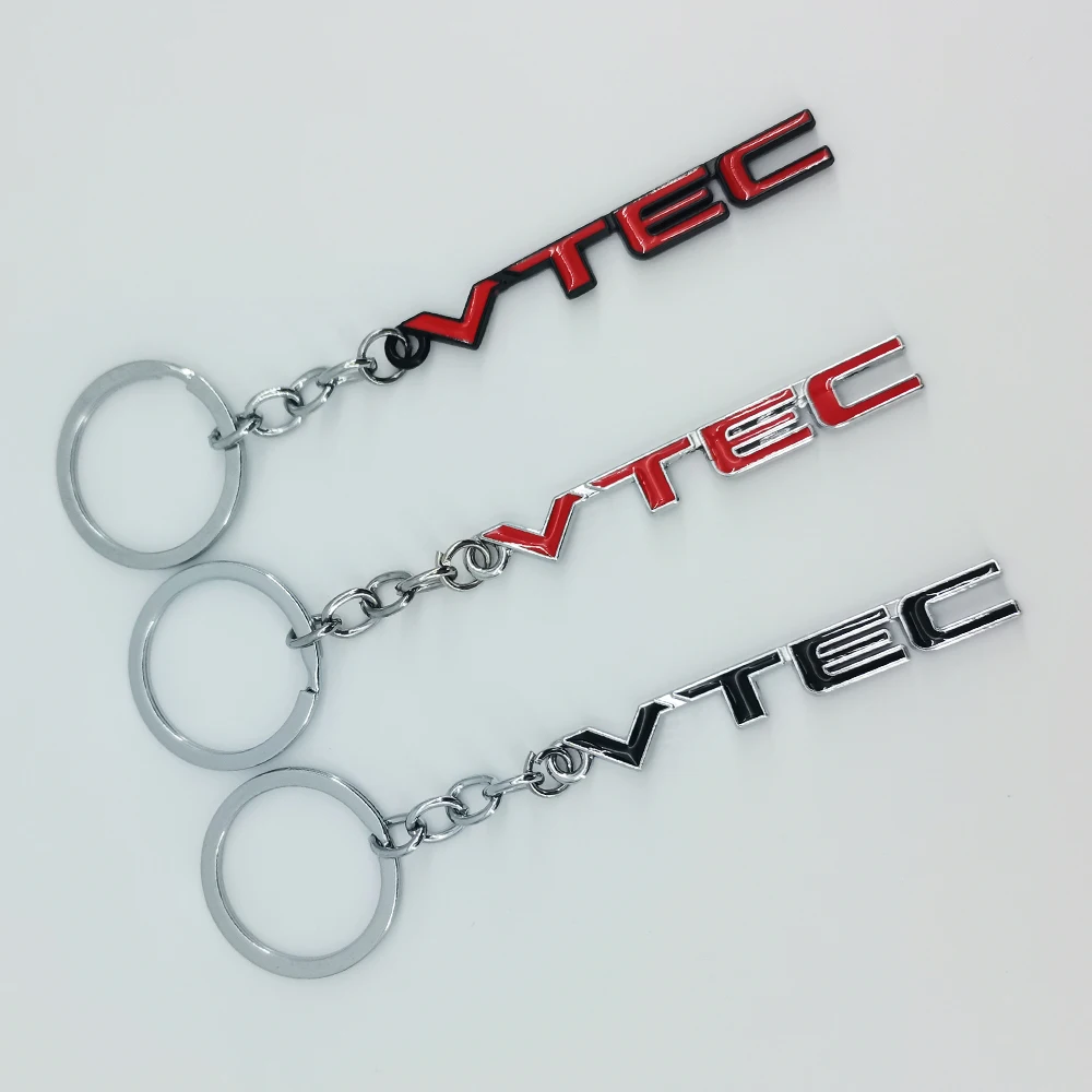 Car Styling High Quality VTEC Logo Badge Car Keyrings Keychain For Honda Civic Accord Odyssey Spirior CRV Key Ring Accessories