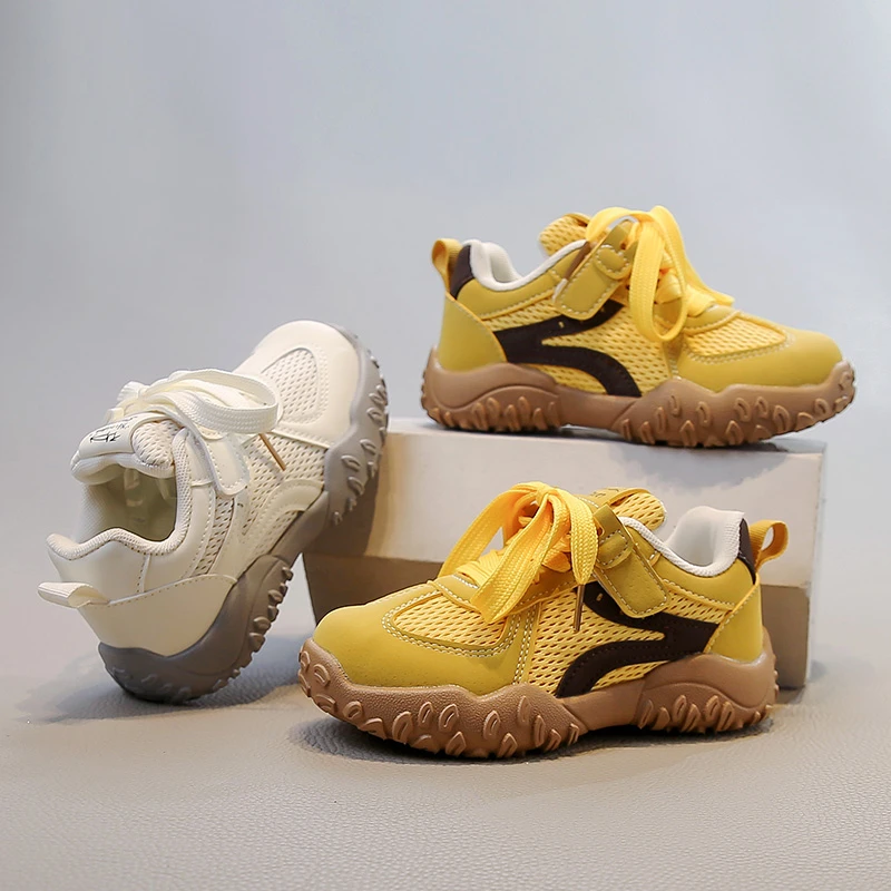 

Детские теннисные туфли с мягкой подошвой, нескользящая повседневная спортивная обувь для мальчиков и девочек, универсальная осенняя обувь 202, новые модные гибкие кроссовки