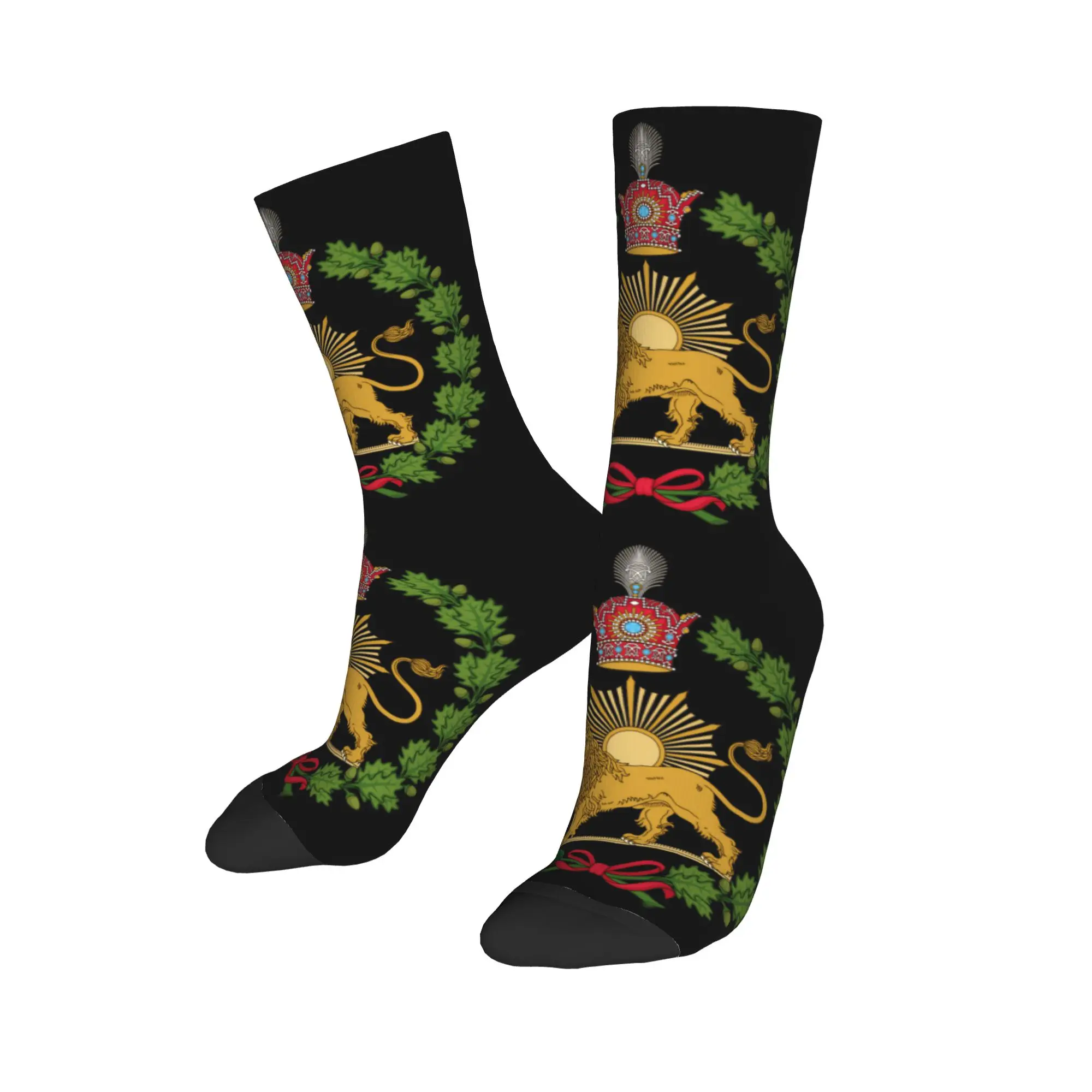 

Male Men Socks Harajuku Make Iran Great Again MIGA Sock Imperial Emblem Lion and Sun Graphic Women's Stockings Summer Autumn