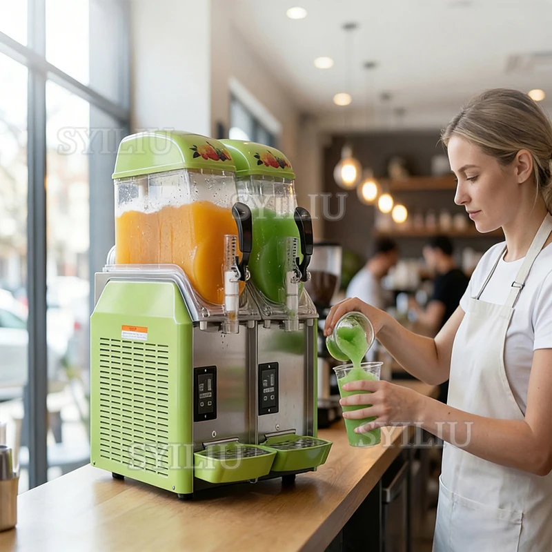 Electric Commercial Stainless Steel Portable Slushy Machine Frozen Drink Maker 12L-48L