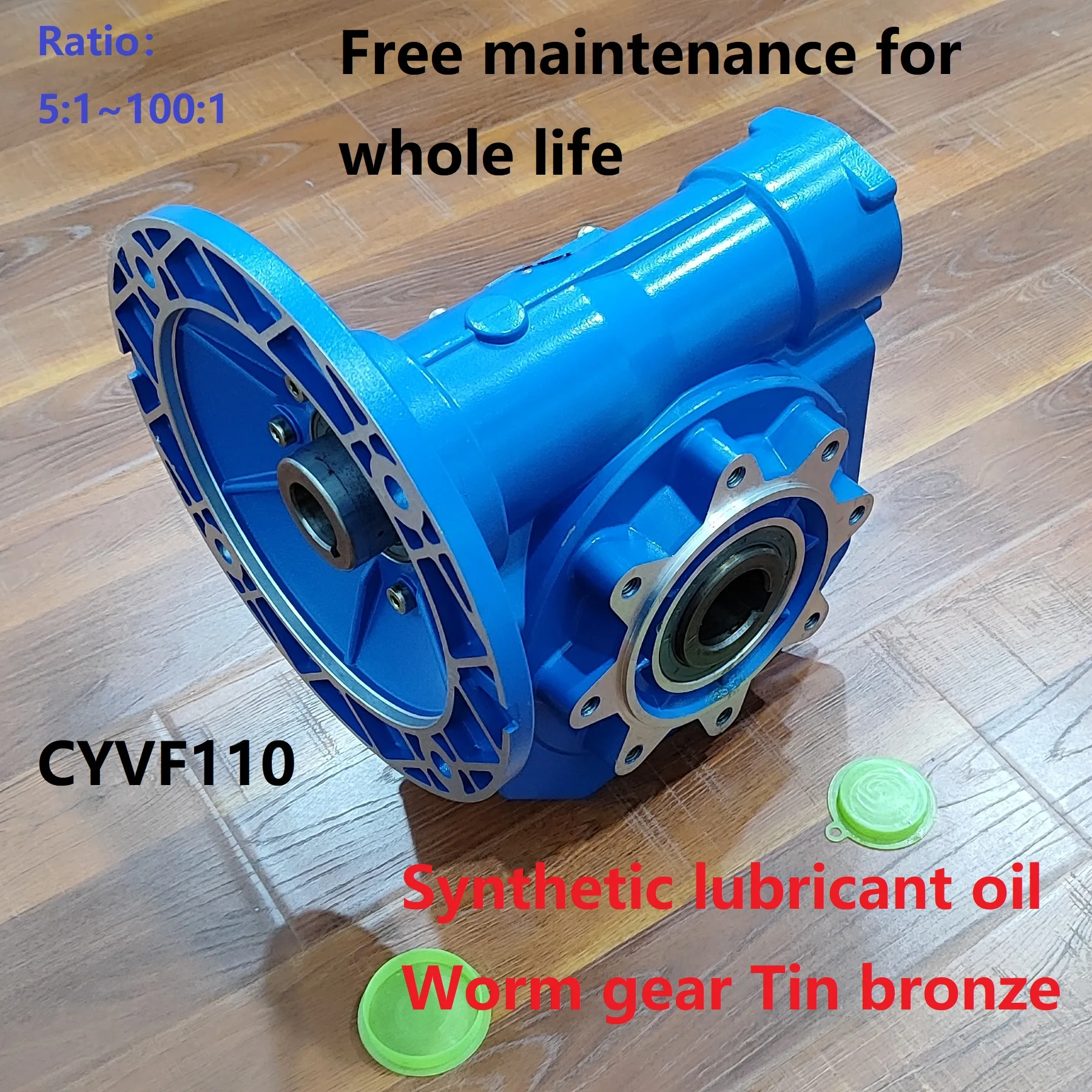 

CHENYUE High Torque Worm Gearbox Gear Motor Bonfiglioli SATI Motovario Type VF110 Input19/24/28/38mm Free maintenance Output 42