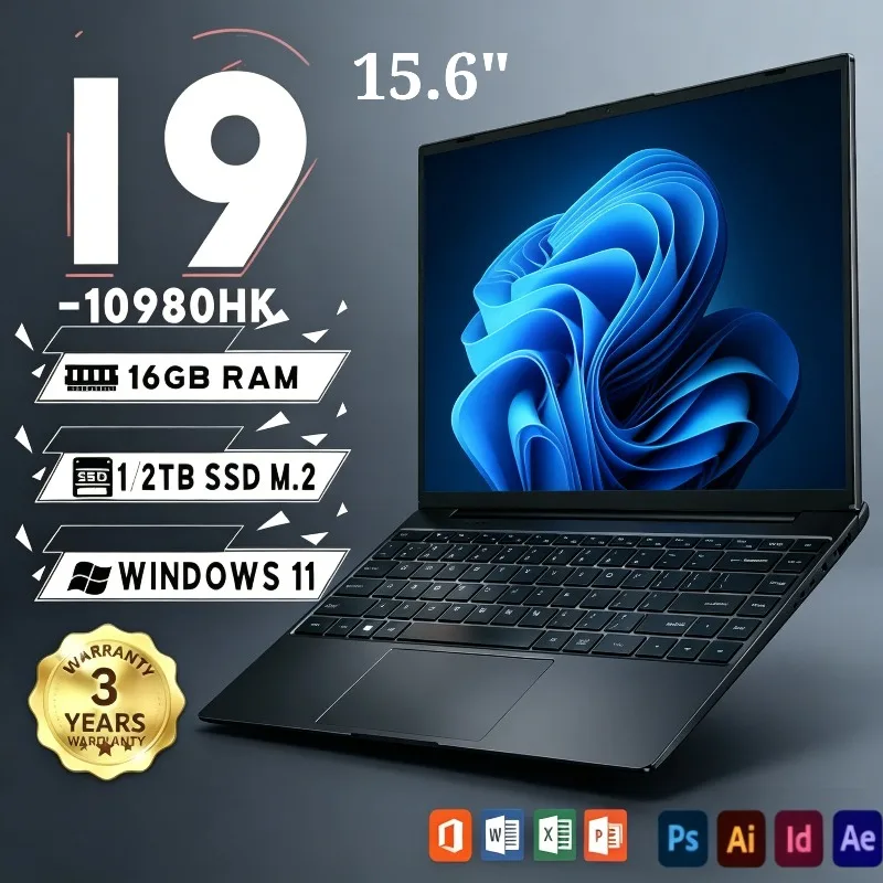 

LENO 15.6" Windows 11 Laptops Computer Intel Core i9 10980HK 16GB RAM 1/2TB SSD Laptops Study office Notebook PC Gamer Computer