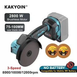 18V Mini Brushless Angle Grinder M10 Electric Polishing Grinding Machine Cordless Power Tool NO Battery for Makita Battery