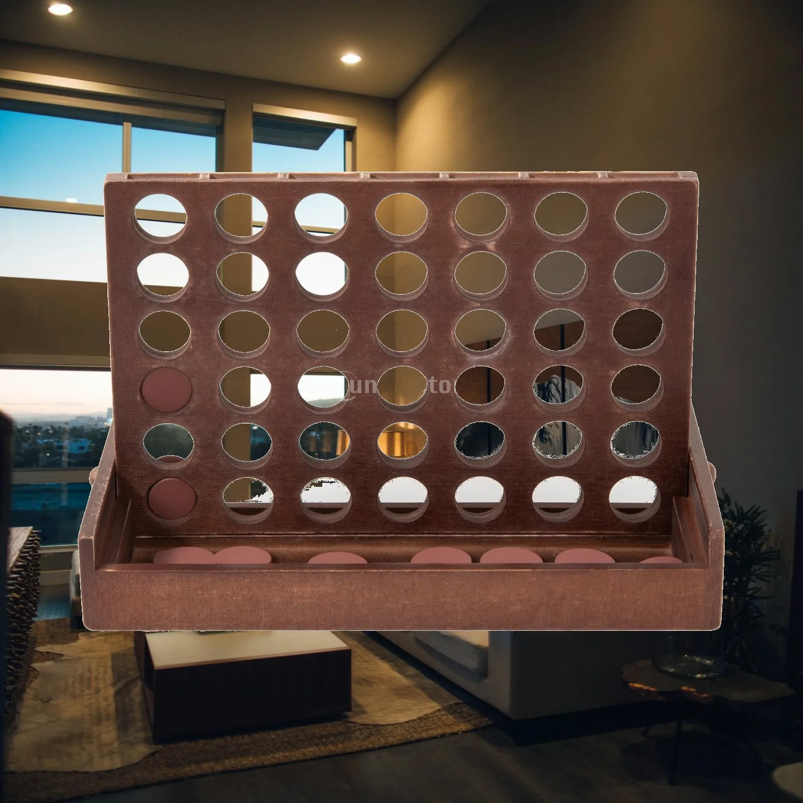 Connect Four Game Compact Four in a Row Game Toy Strategy Family Fun for Families, Indoor Play