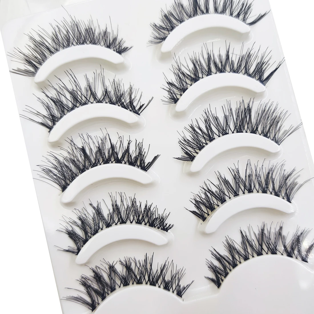 Macio Natural Cílios Postiços, Maquiagem Eye Lashes, Beauty Tool, Extensão Faux Lashes, Cilia Cilios, Handmade, 5 Pares