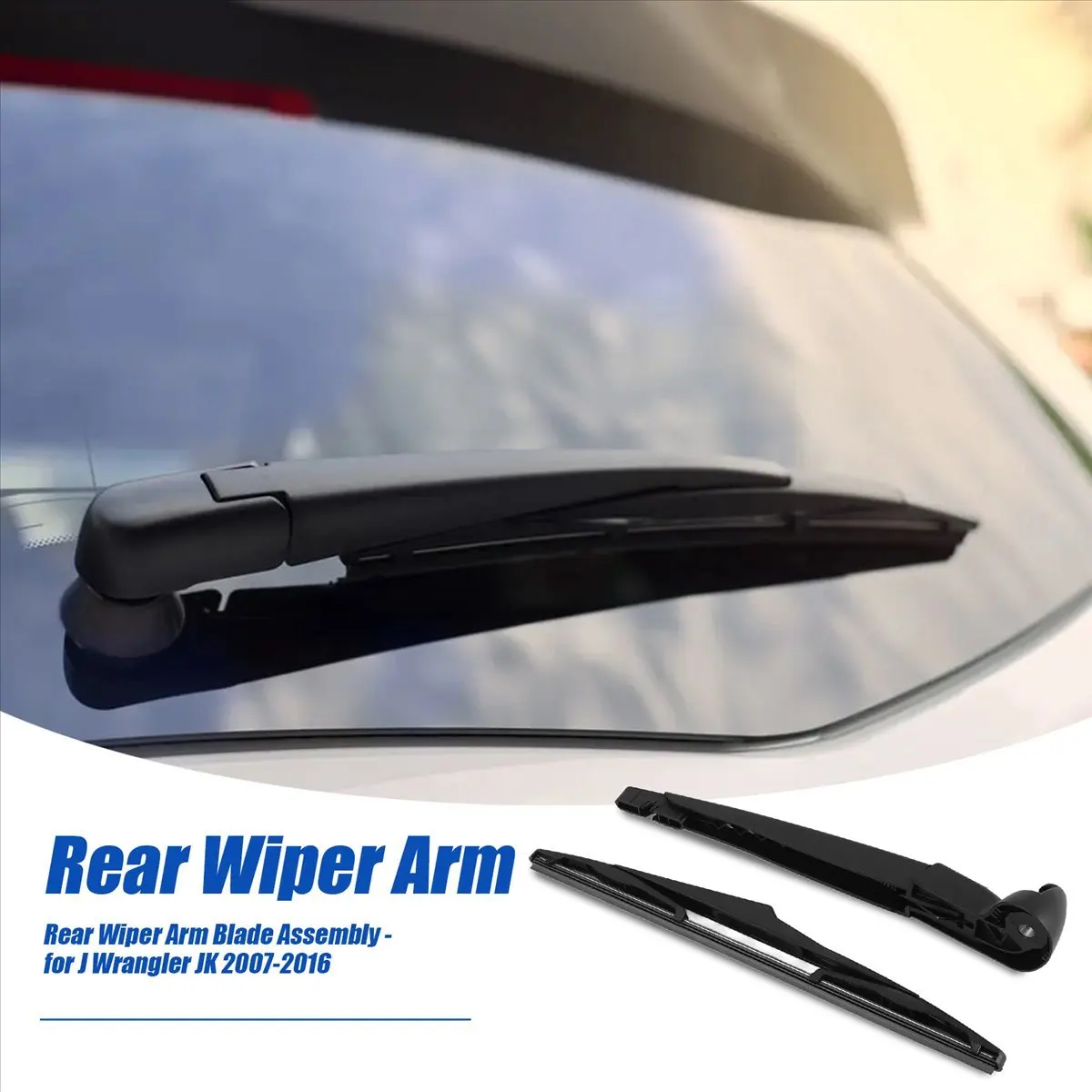 #78V (black)Rear Wiper Arm Blade Assembly - for Jeep Wrangler JK 2007-2016,Automotive Parts & Accessories