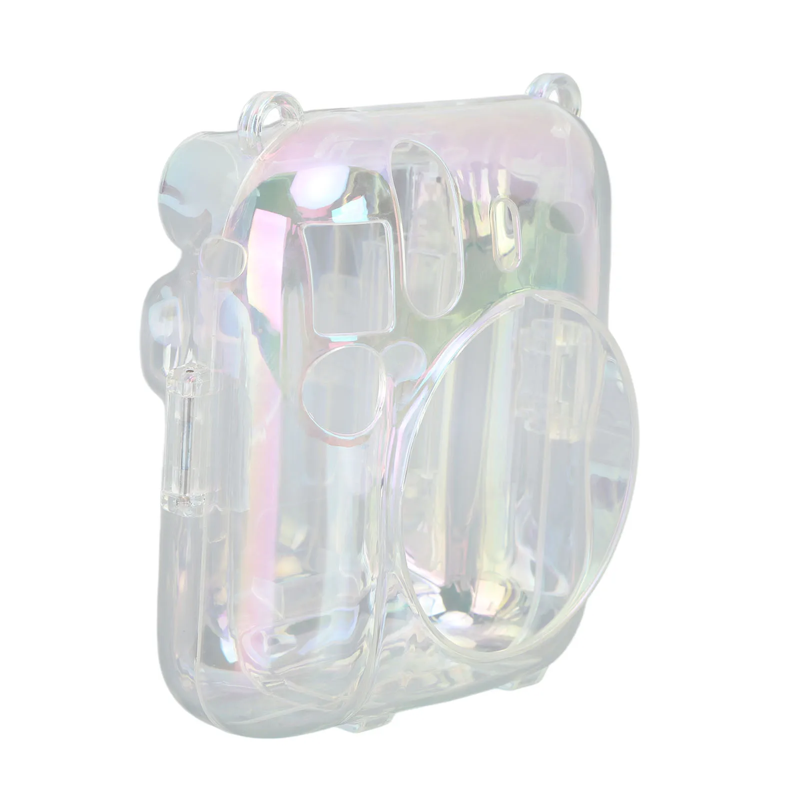 PC Transparent Colorful Camera Protect Clear Case for Fujifilm Instax Mini 12 Camera With Adjustable Shoulder Strap