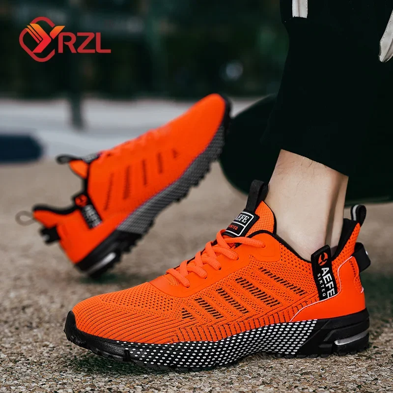 YRZL Men Running Shoes Lightweight Sneakers Designer Sneaker Male Breathable Tennis Shoe Non Slip 2025 New Sport Shoes Men