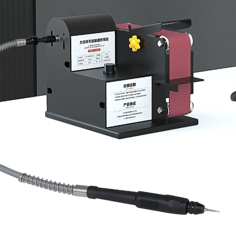 Kleine Mini Elektrische Riem Machine Thuis DIY Metalen Polijstmachine Slijper Artefact Blade Machine Desktop Grinder