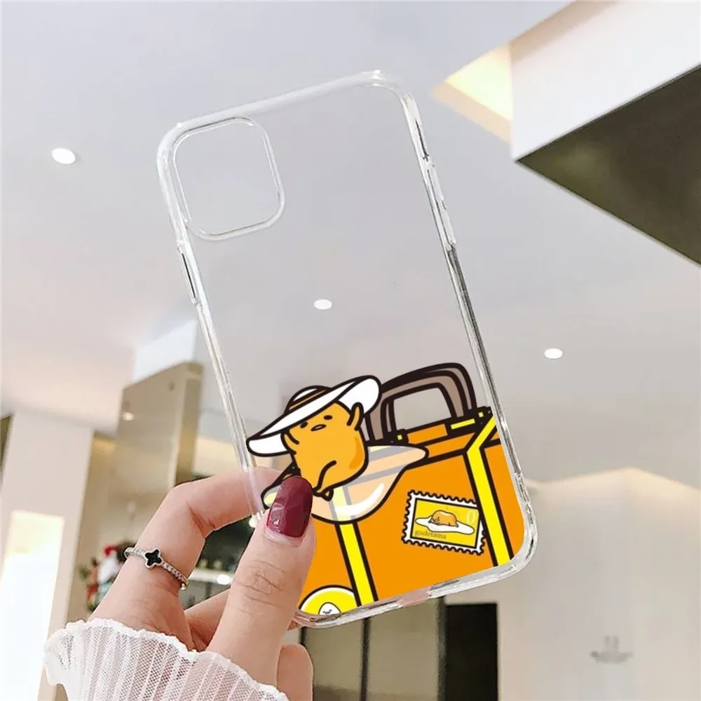 Sario-G-Gudetama  Phone Case For Iphone 15 11 13 14 Pro Max 7 8 Plus X Xr Xs Max Se2020 12mini Transparent Cover