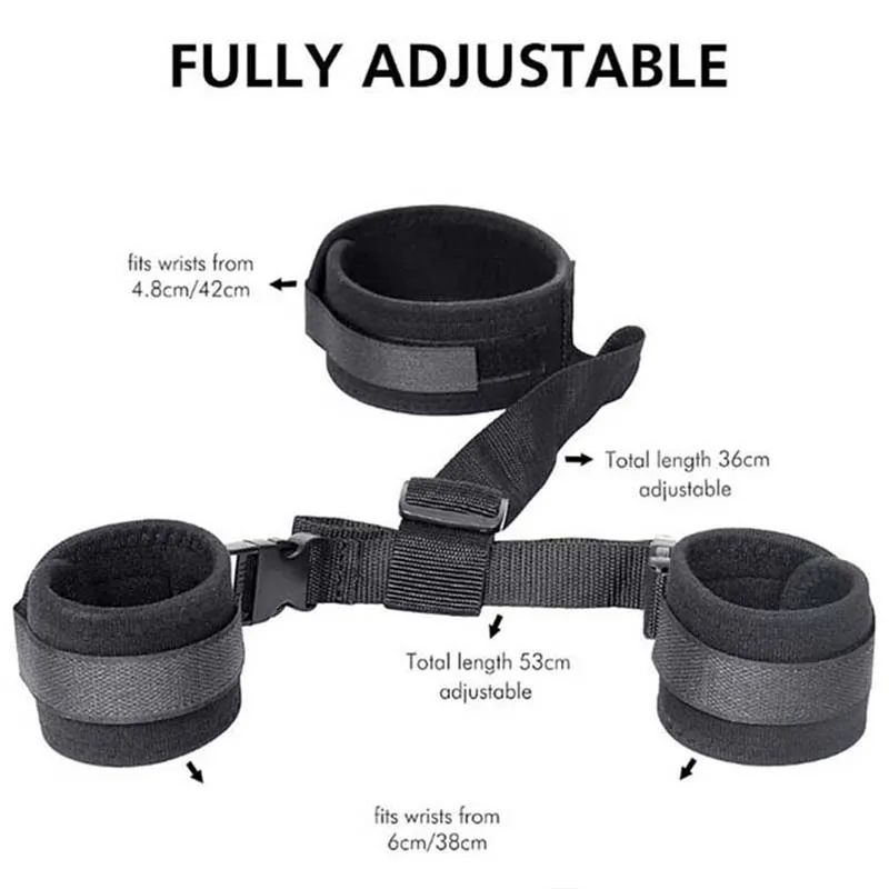 أصفاد قابلة للتعديل معصوب العينين ألعاب جنسية للكبار للنساء الأزواج طوق المثيرة Bdsm عبودية مجموعة لا ألعاب هزاز الجنس متجر #5