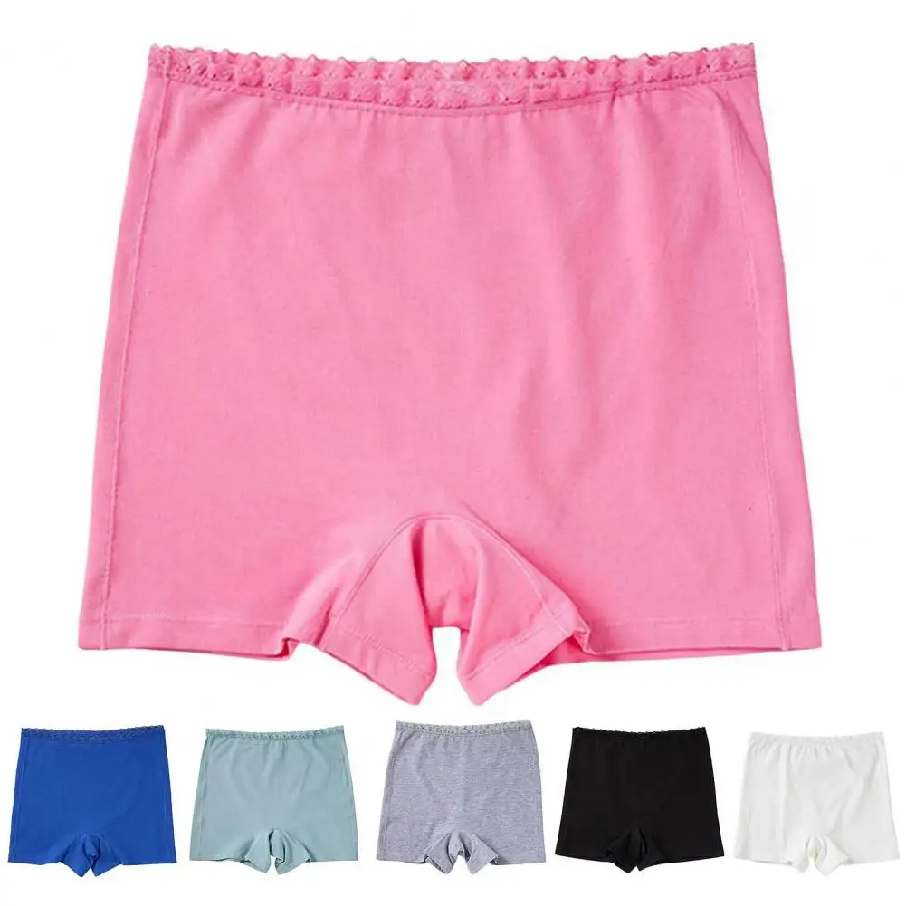 Women's High-Waisted Safety Pants Breathable Cotton Casual Shorts Secret Under Skirt Design Elasticity Leak-Proof Panties