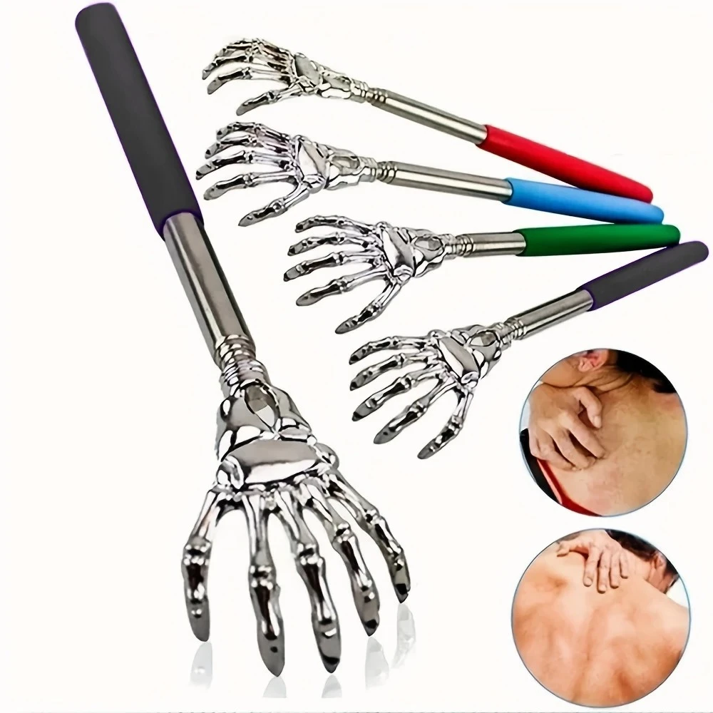 Portable Extendable Back Scratcher Stainless Steel Telescoping Back Scratcher for Both Human and Pets Extendable Back Massager