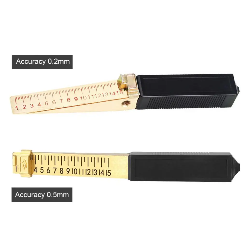 0.2/0.5mm Wedge Shaped Vernier Feeler Gauge Inspection Flatness Measuring Tools for House Engineering