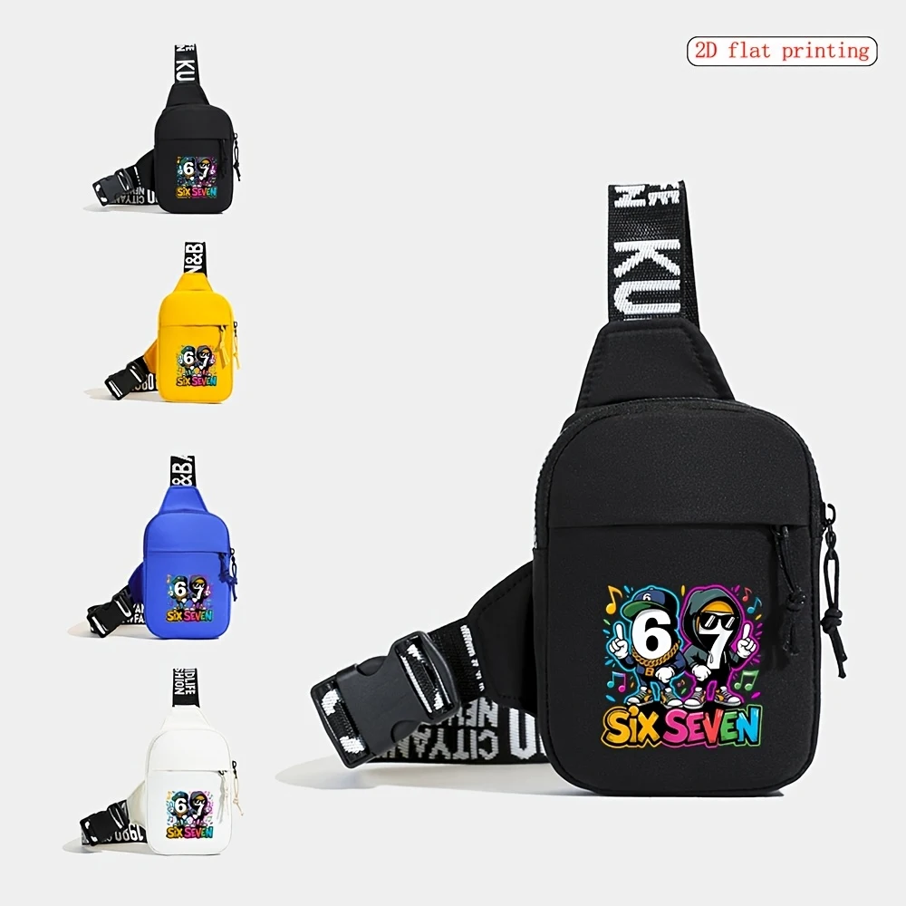 

Нейлоновая сумка-слинг с граффити-принтом, легкая нагрудная сумка-кроссбоди с множеством карманов для ежедневных поездок и повседневных прогулок