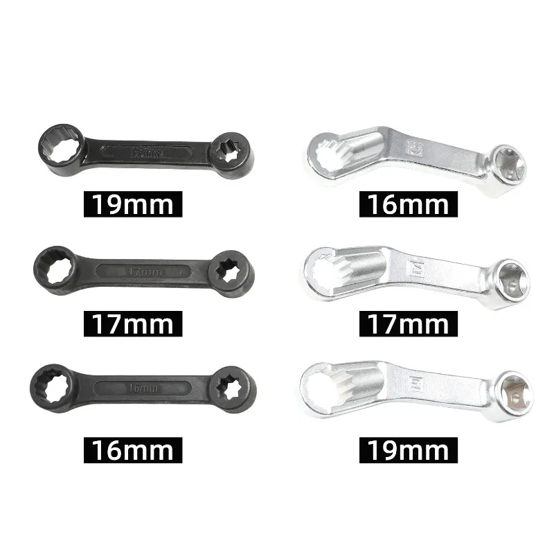 

Подходит для ножного ключа двигателя Mercedes-Benz, специальный инструмент для разборки машинного ключа 16 мм, 17 мм, 19 мм.