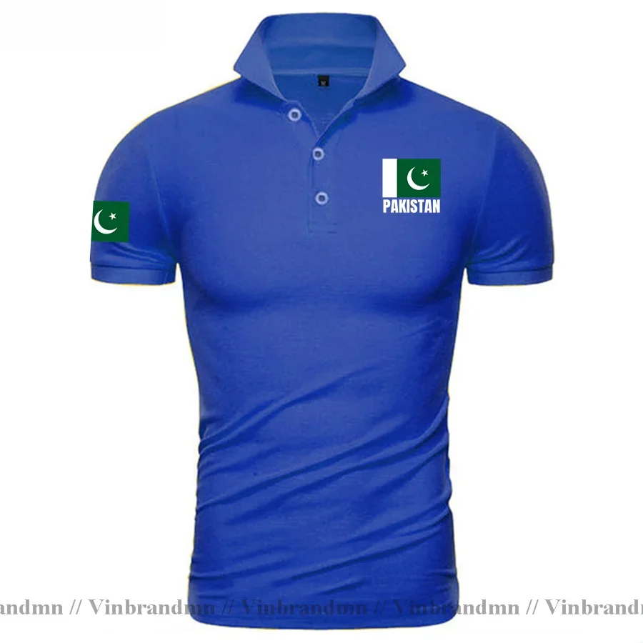 Pakistan Polo shirts Pakistani National Flag Design Summer Slim Fit Fashion Short Sleeve Shirt New Classic Clothing Pure Cotton