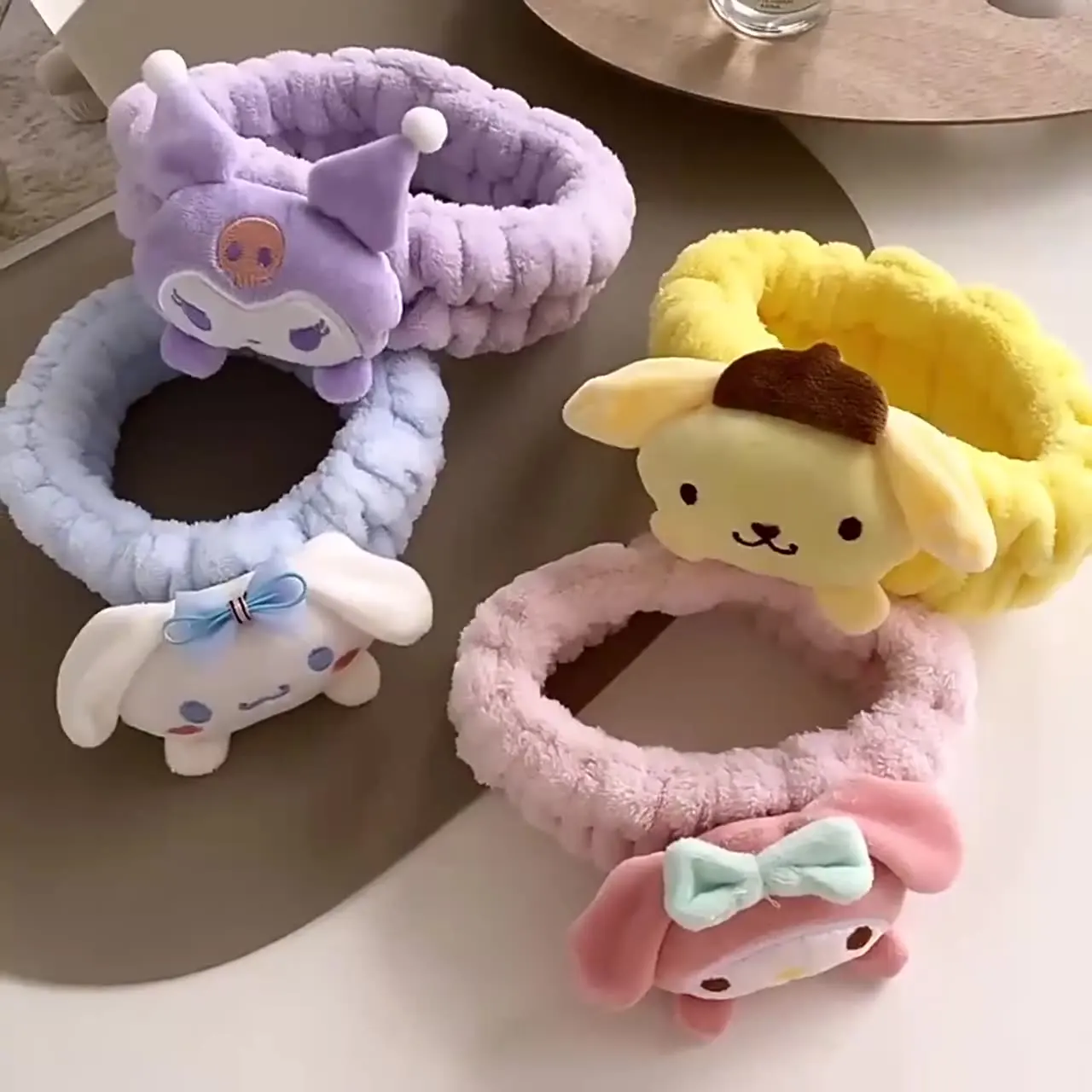 Sanrio Accessories Kawaiifashion Makeup Wash Face Convenient Cinnamoroll My Melody Kuromi Ring Hair Band Kuromi Plushie Bow Gift