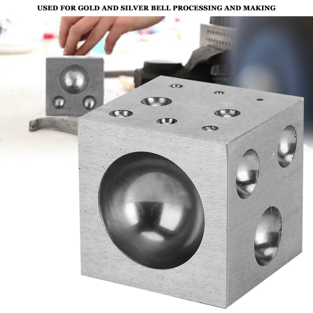 

Прочный квадратный выколоточный блок из металла для ювелирных работ, прецизионный полукруглый выколоточный инструмент для формовки металла