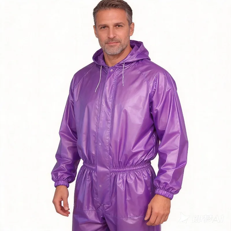 Plus Size Transparent Soft PVC One Piece Raincoat Adult Full Body Waterproof Windproof Jumpsuit Outdoor Riding Suit for Kart