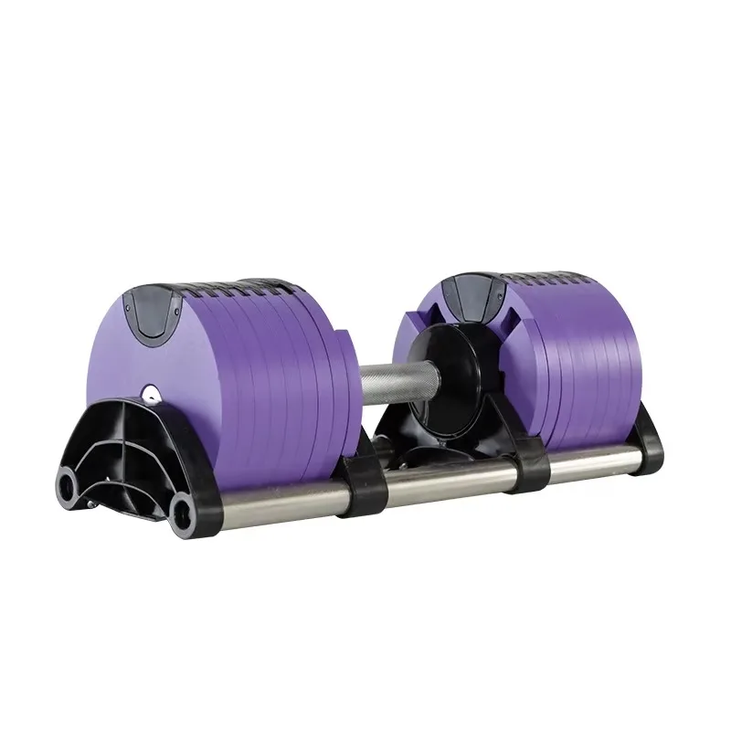مجموعة دمبل قابلة للتعديل عالية الجودة للبيع بالجملة أوزان شديدة التحمل مع رف دمبل، معدات لياقة بدنية احترافية لصالة الألعاب الرياضية #3