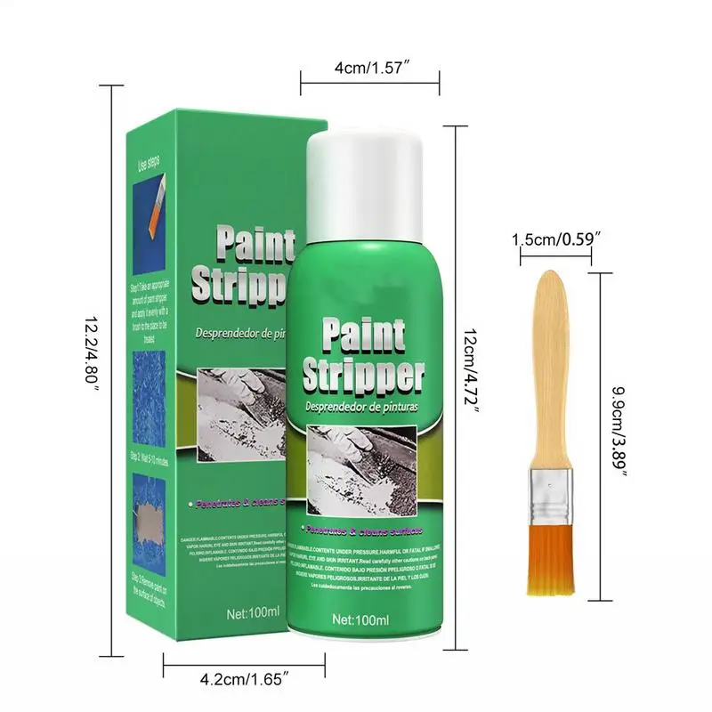 100ml Car Wheel Rust Remover with Brush Non-trace Clean Scraping Paint Metal Surface Peeling Paint Effective Care Cleaning Tool