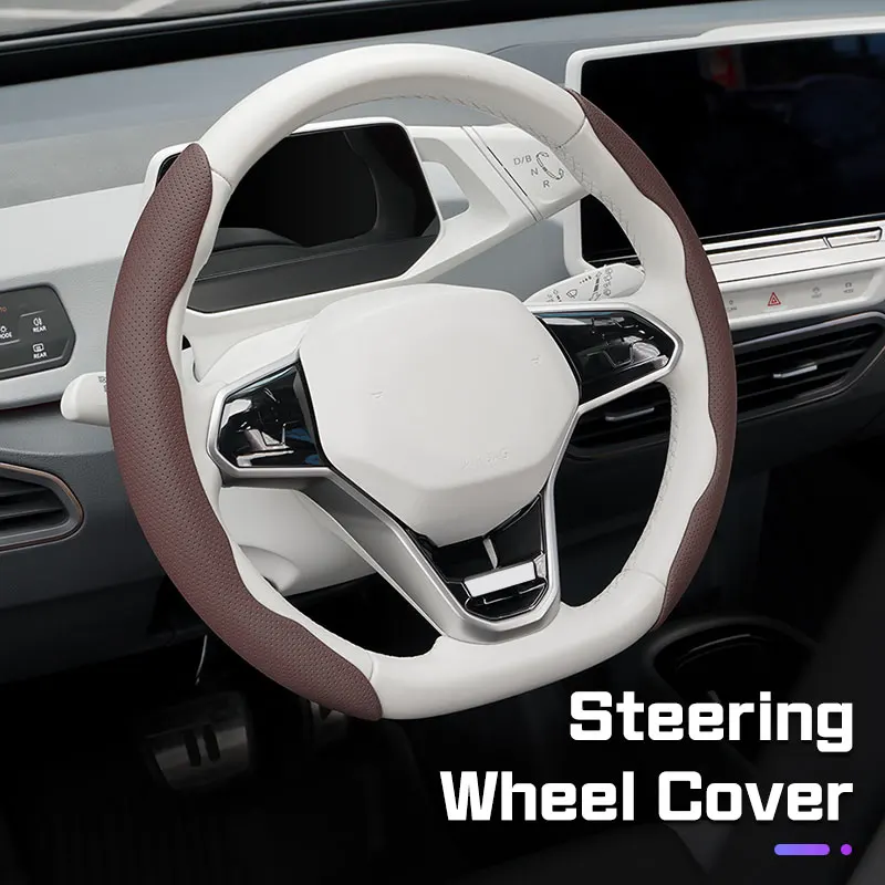 

Universal Non-Slip Leather Car Steering Wheel Covers For Haval H6 Dargo M6 H9 H6S F7 F7X Jolion X DOG XY H2 H3 Breathable Cover