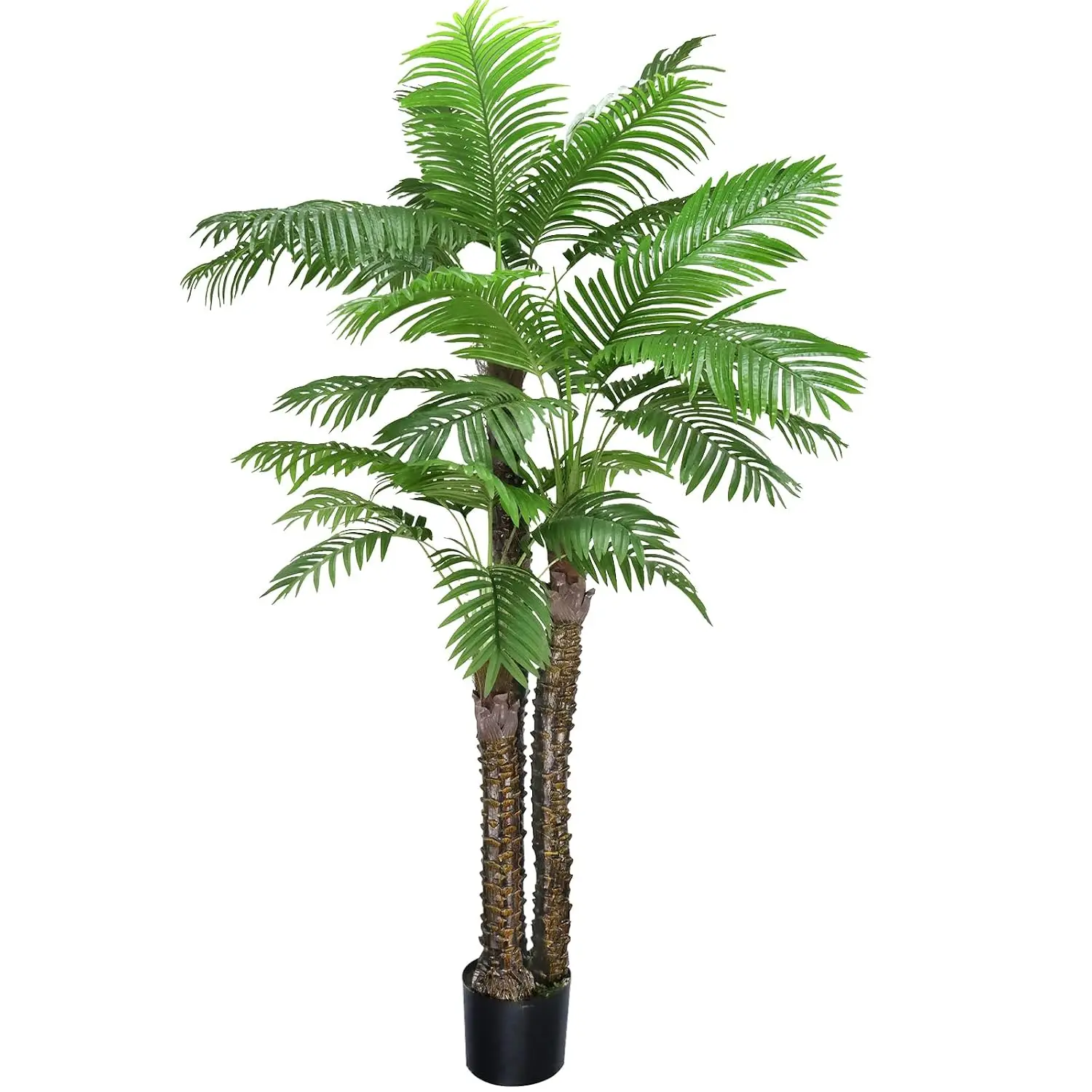 8ft Artificial Palm Tree Fake Palm Plants Outdoor Indoor in Pot Large Faux Palm Plants for Living Room Front Porch Patio Pool